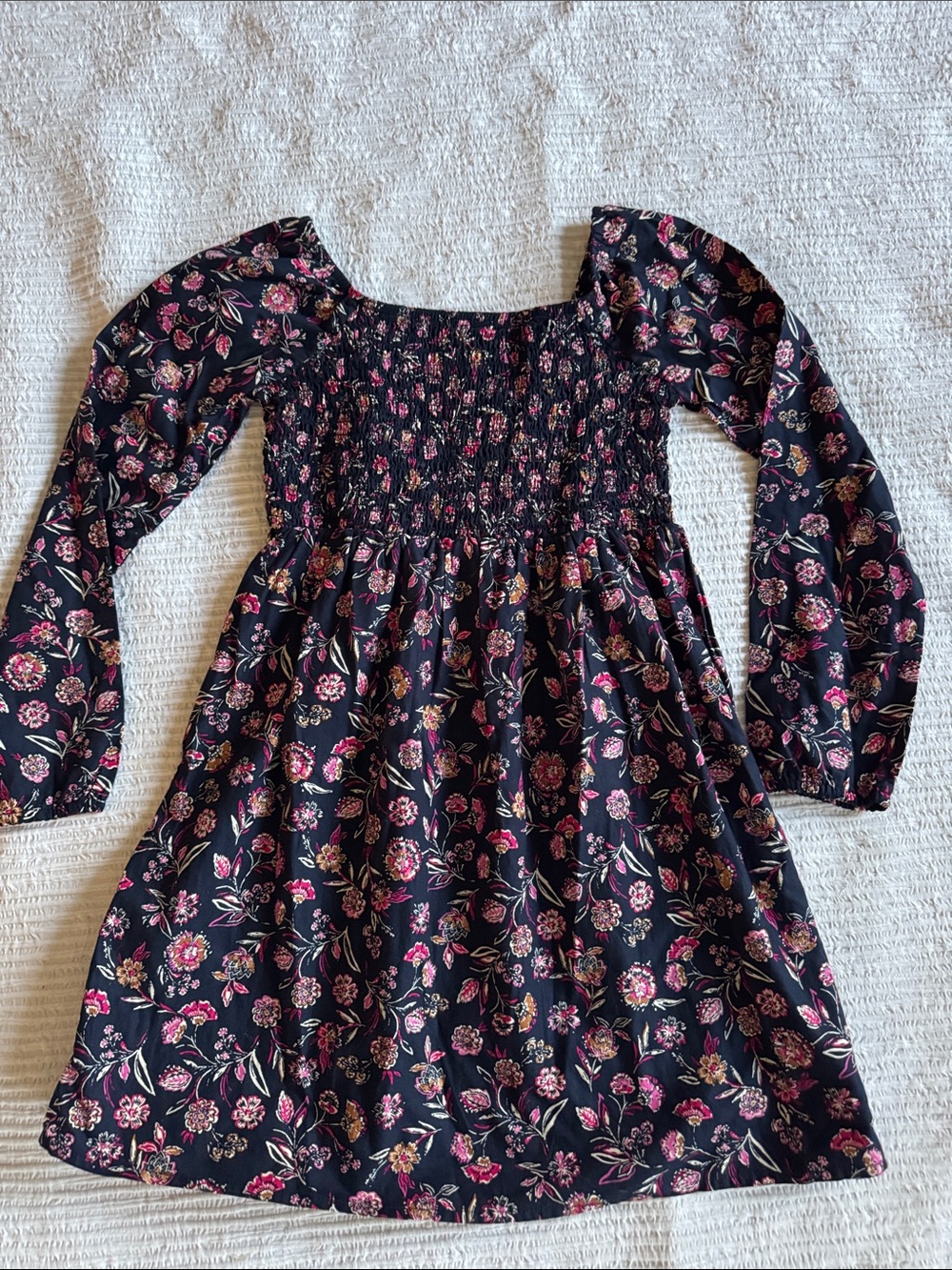 Girls GAP KIDS Smocked Floral Dress sz L